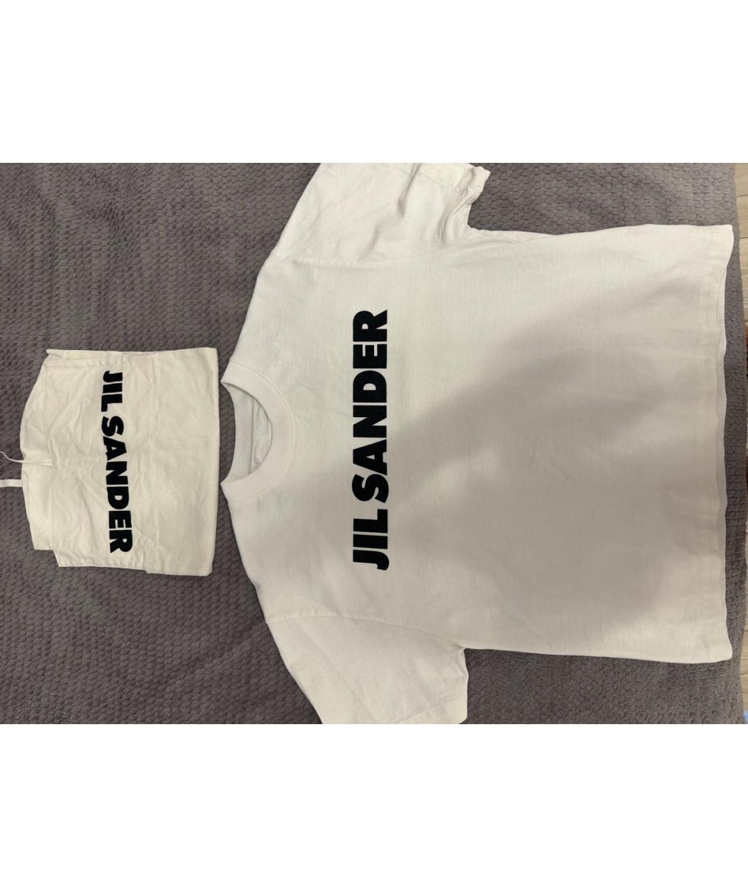 JIL SANDER Белая хлопковая футболка, фото 2