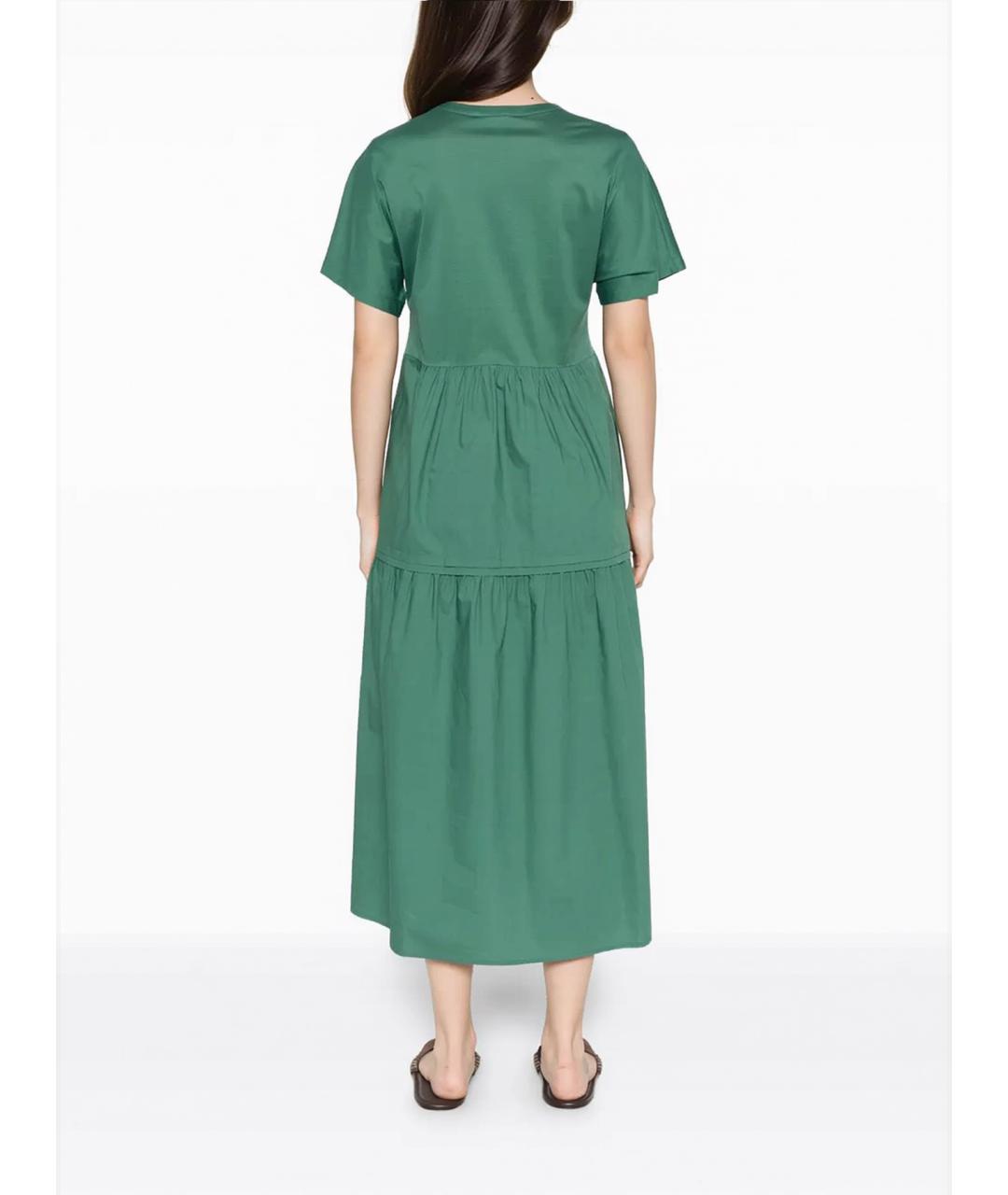 WEEKEND MAX MARA Зеленое хлопковое повседневное платье, фото 4