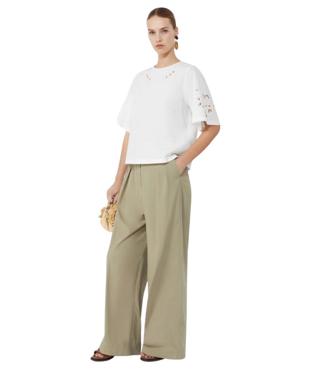 WEEKEND MAX MARA Белая хлопковая блузы, фото 2