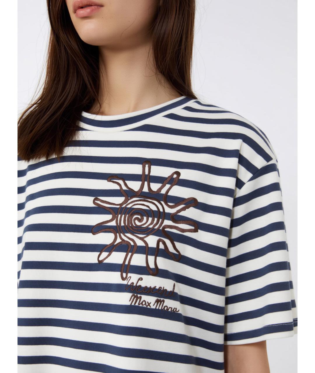 WEEKEND MAX MARA Мульти хлопковая футболка, фото 4