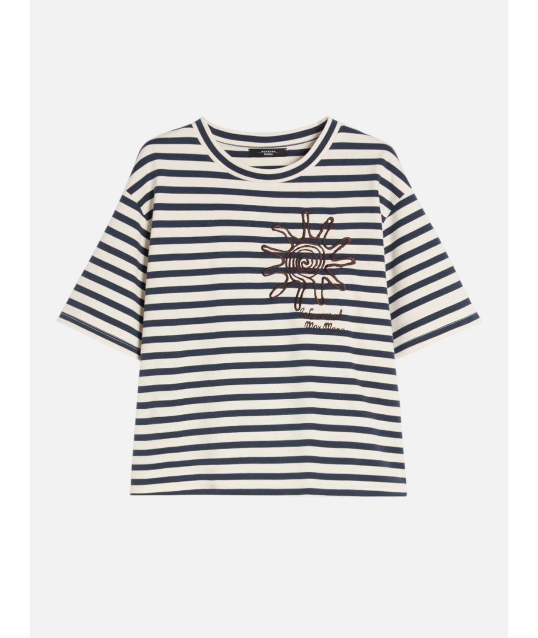 WEEKEND MAX MARA Мульти хлопковая футболка, фото 5