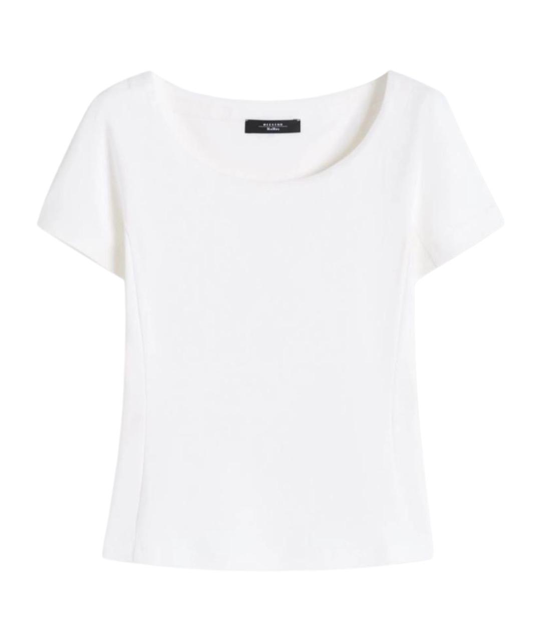 WEEKEND MAX MARA Белая хлопковая футболка, фото 1