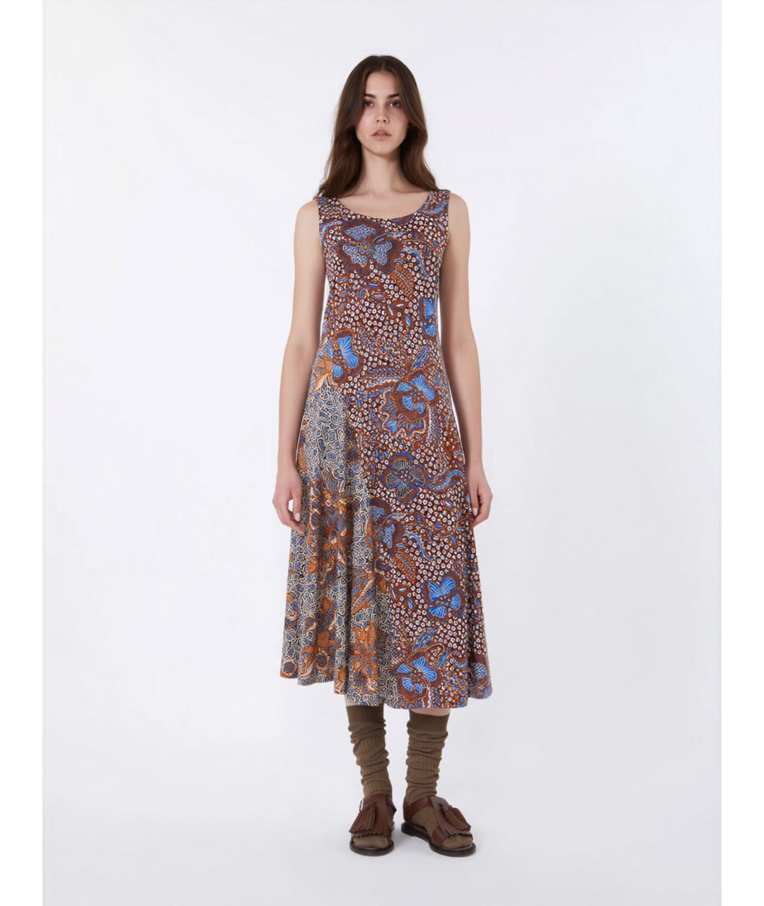 WEEKEND MAX MARA Мульти хлопковое повседневное платье, фото 3