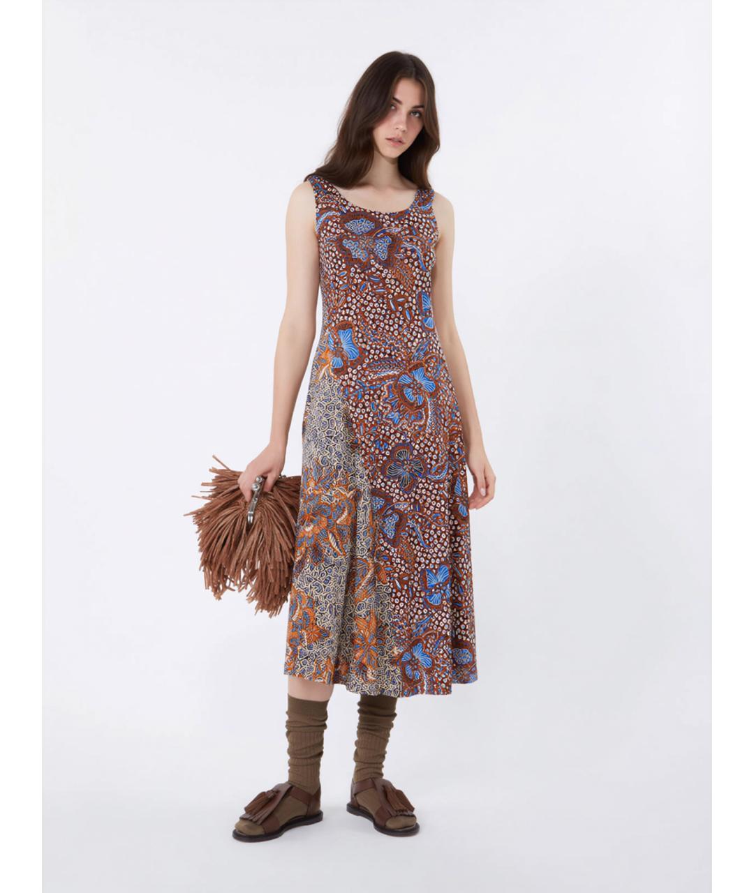 WEEKEND MAX MARA Мульти хлопковое повседневное платье, фото 2