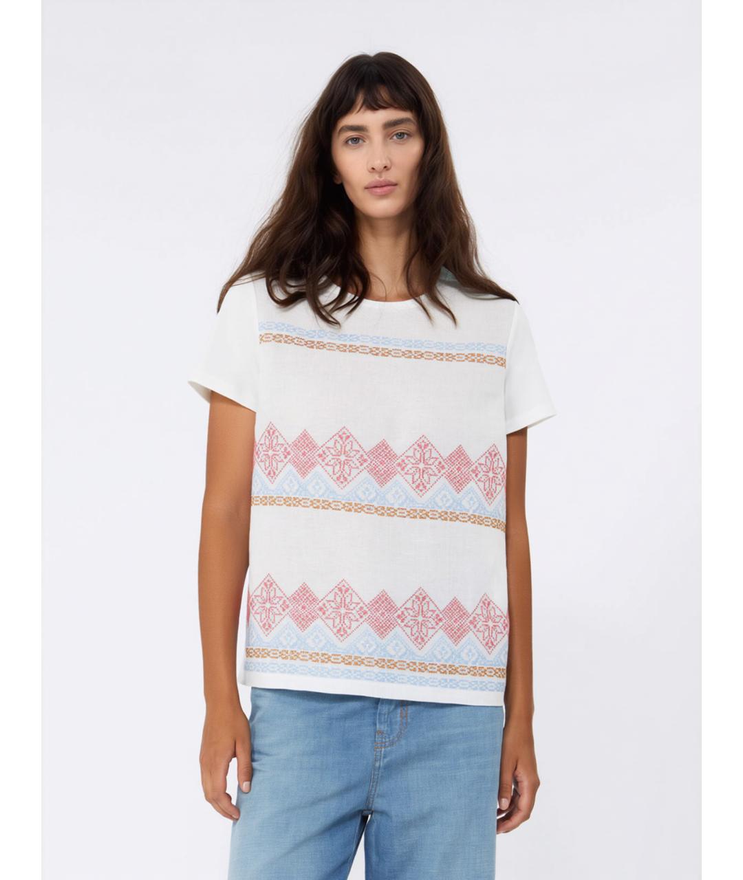 WEEKEND MAX MARA Мульти хлопковая футболка, фото 3