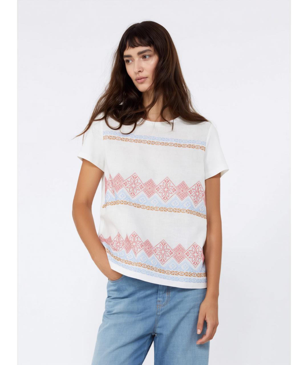 WEEKEND MAX MARA Мульти хлопковая футболка, фото 5
