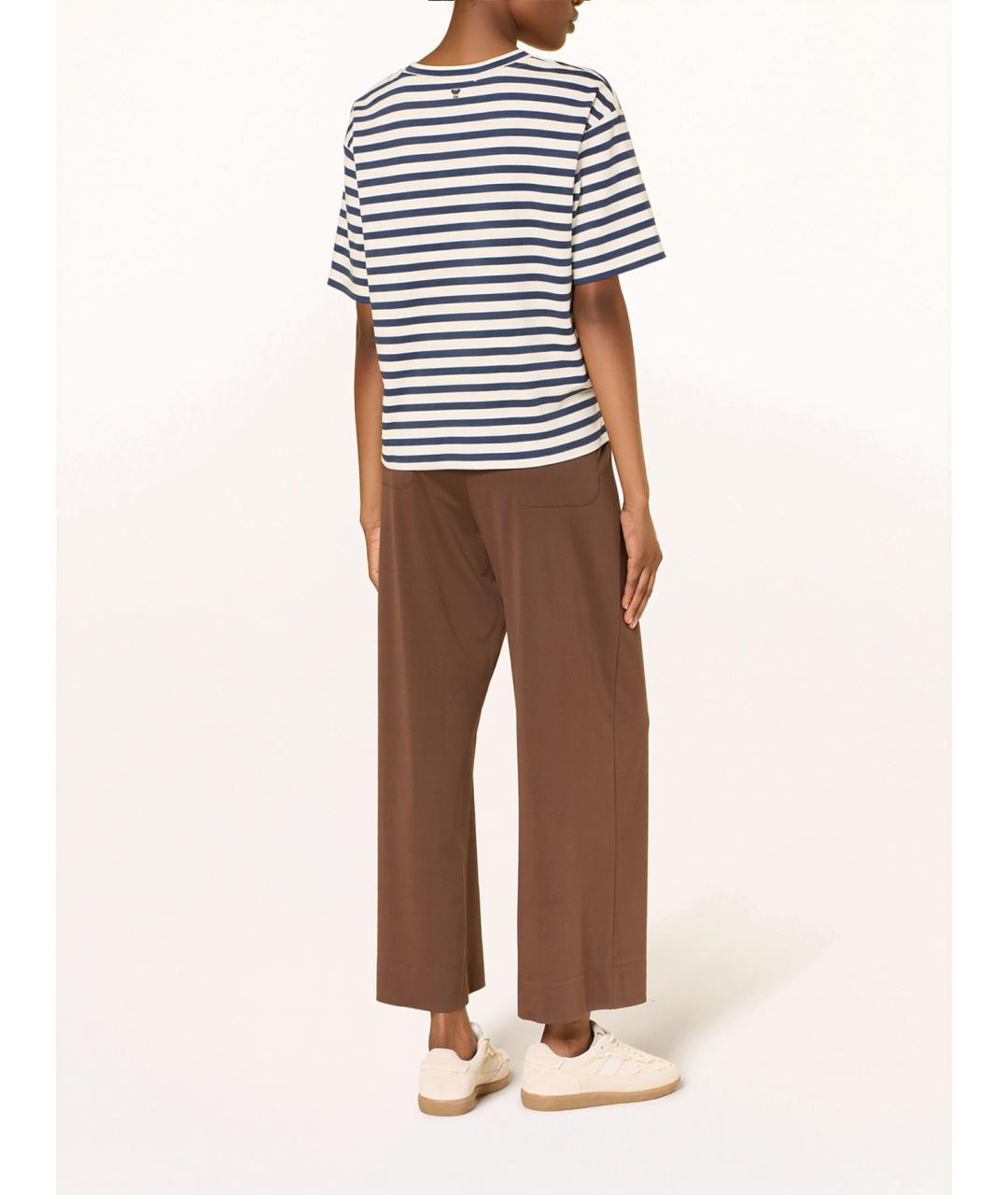 WEEKEND MAX MARA Коричневые полиамидовые прямые брюки, фото 3
