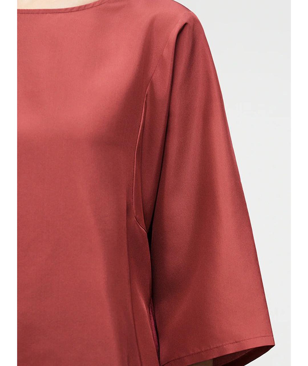 WEEKEND MAX MARA Бордовая шелковая блузы, фото 5