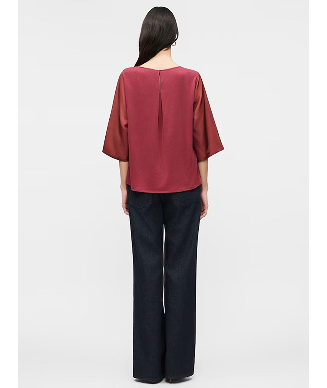 WEEKEND MAX MARA Бордовая шелковая блузы, фото 3