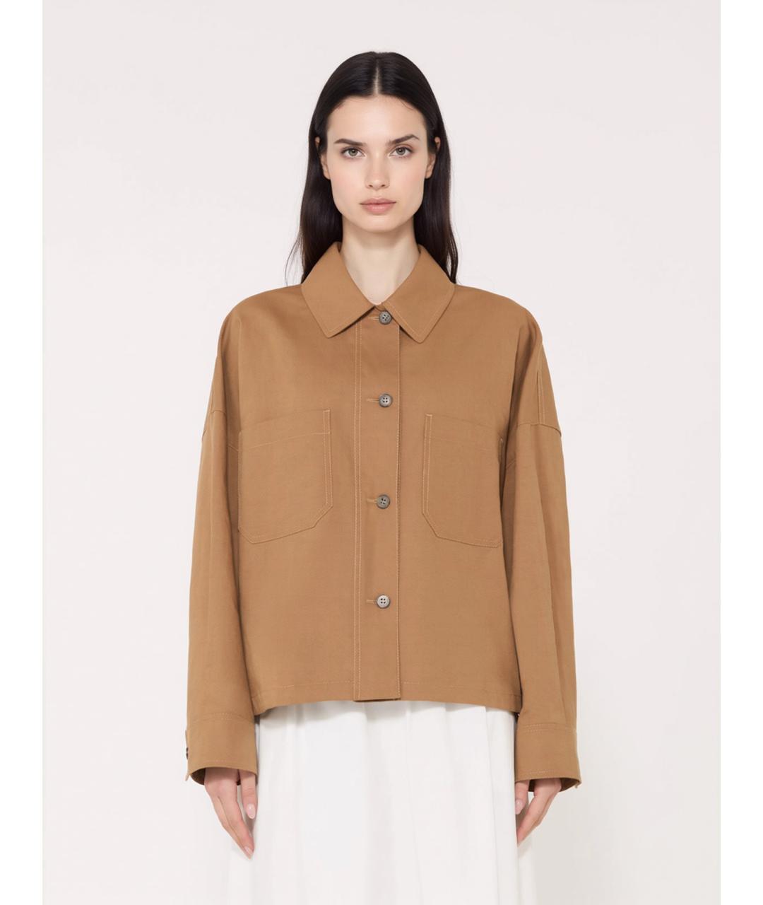 WEEKEND MAX MARA Бежевая хлопковая куртка, фото 3