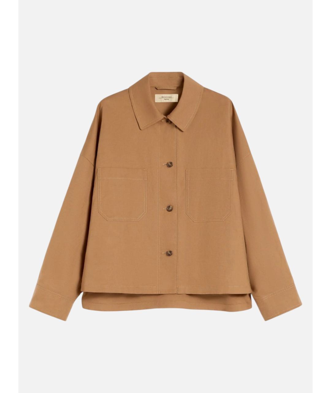 WEEKEND MAX MARA Бежевая хлопковая куртка, фото 6