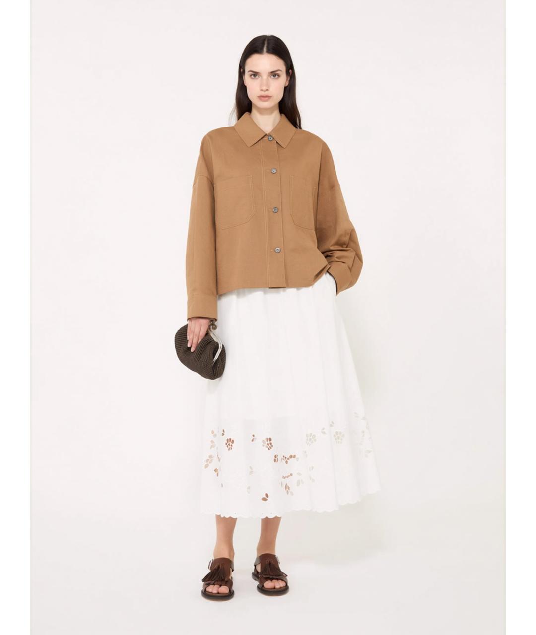 WEEKEND MAX MARA Бежевая хлопковая куртка, фото 2