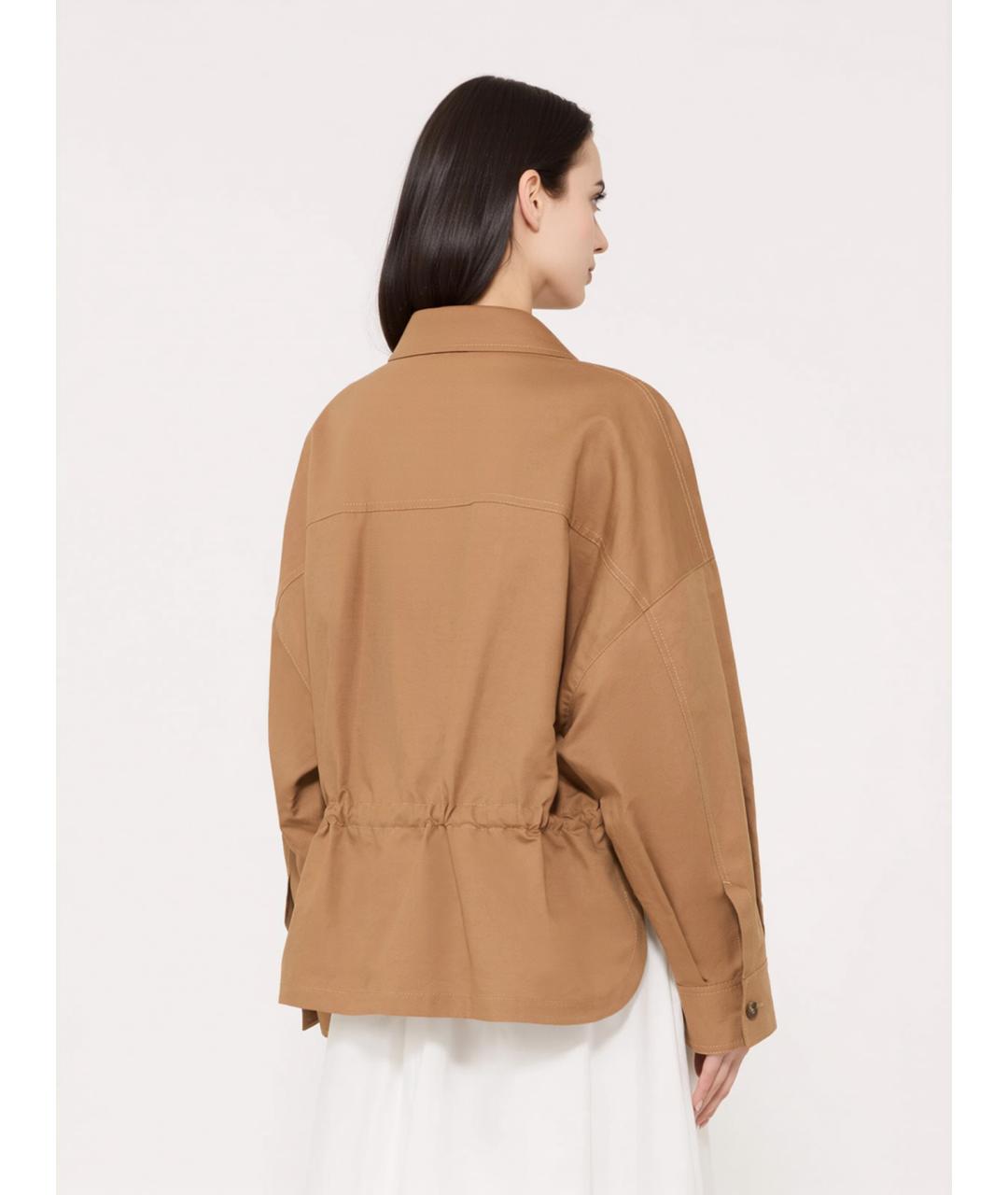 WEEKEND MAX MARA Бежевая хлопковая куртка, фото 4