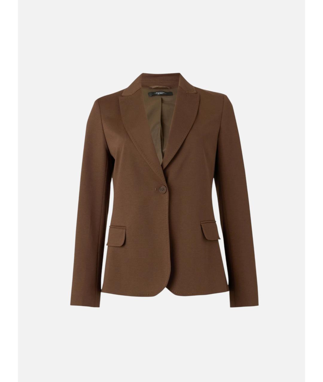 WEEKEND MAX MARA Коричневый полиамидовый жакет/пиджак, фото 1