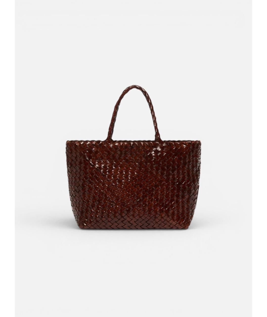 WEEKEND MAX MARA Коричневая кожаная сумка тоут, фото 5
