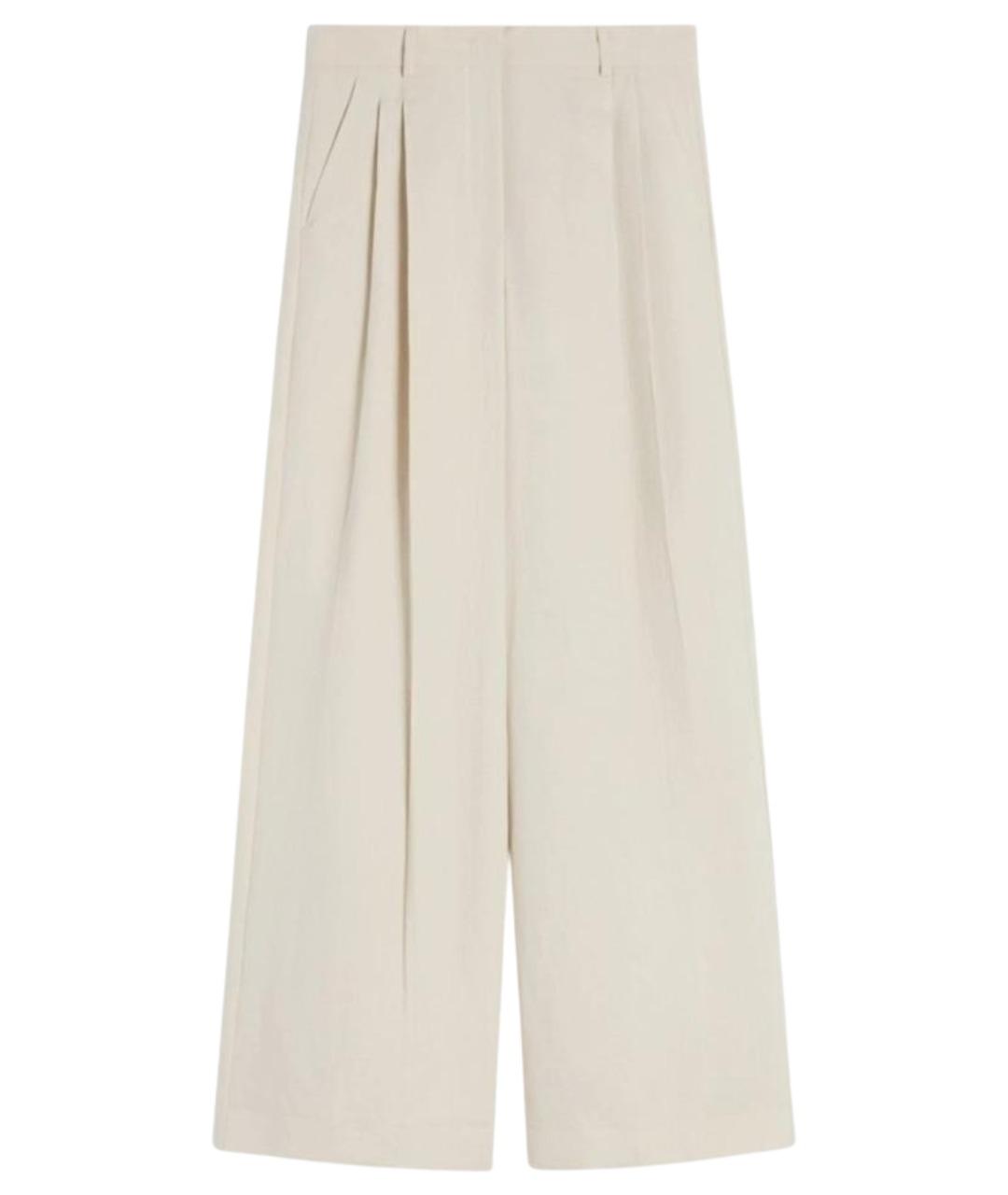 WEEKEND MAX MARA Бежевые вискозные брюки широкие, фото 1
