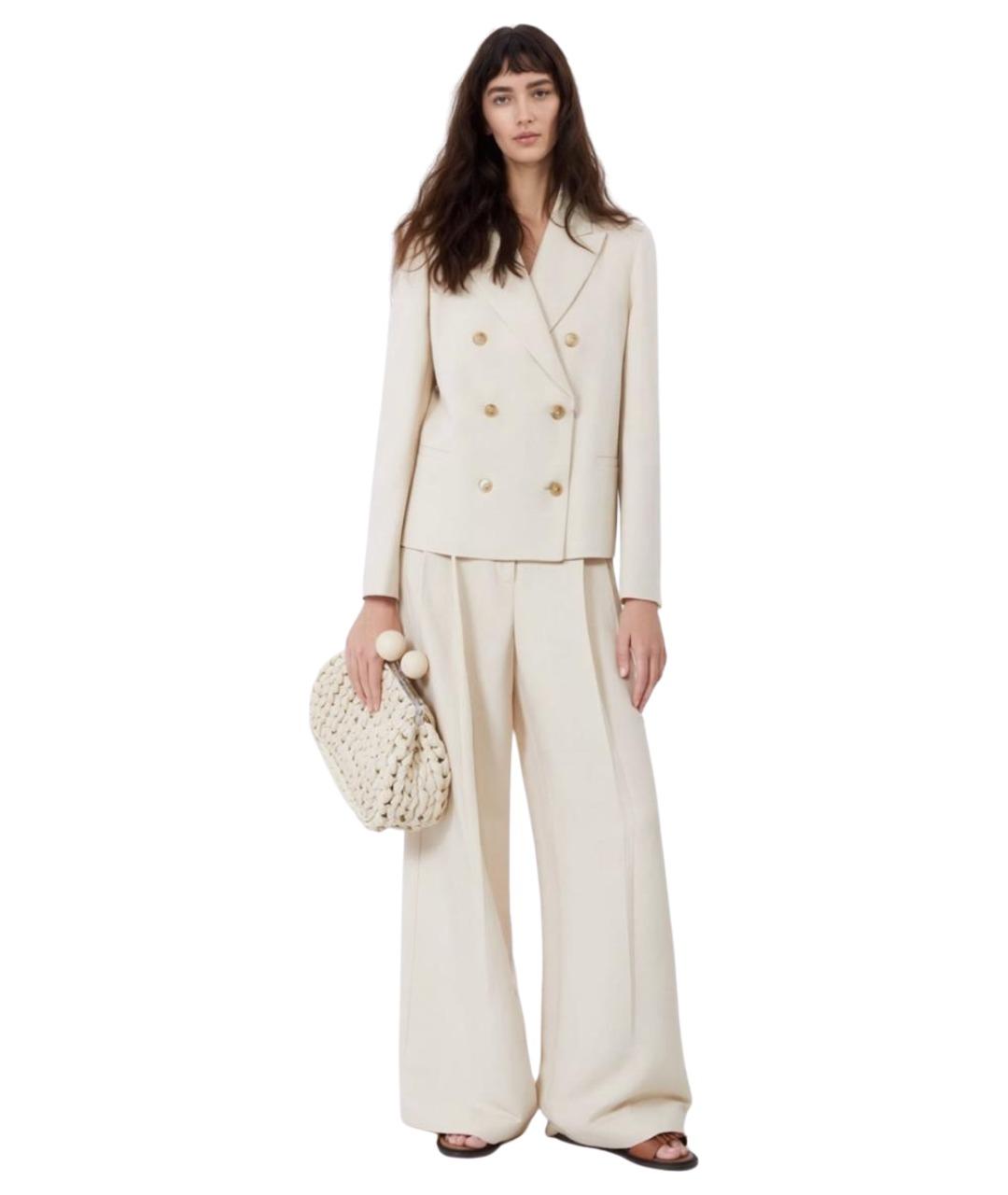 WEEKEND MAX MARA Бежевые вискозные брюки широкие, фото 2