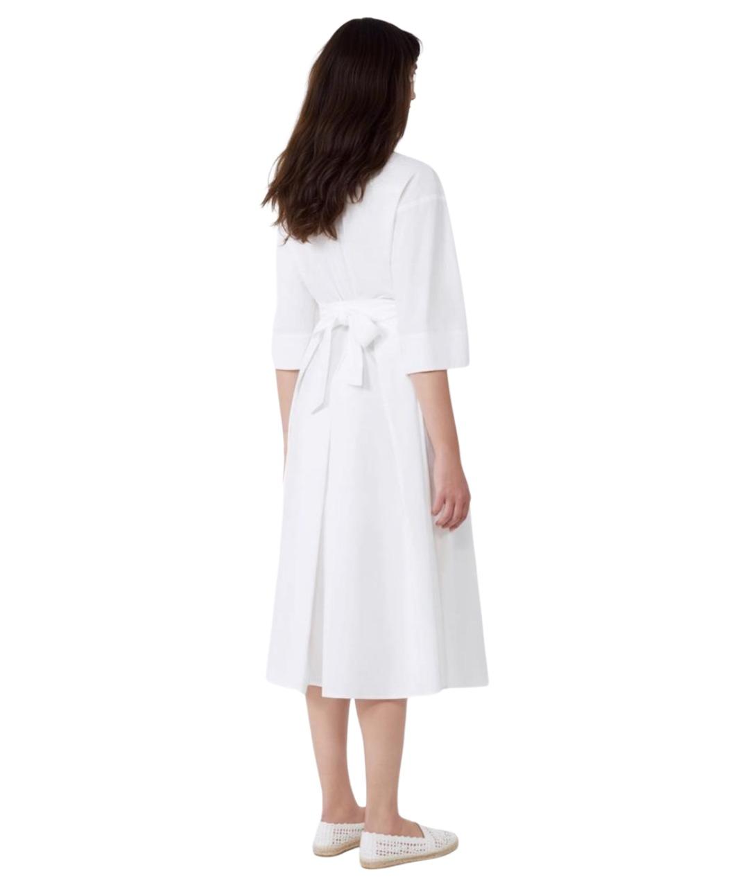 WEEKEND MAX MARA Белое хлопковое повседневное платье, фото 4