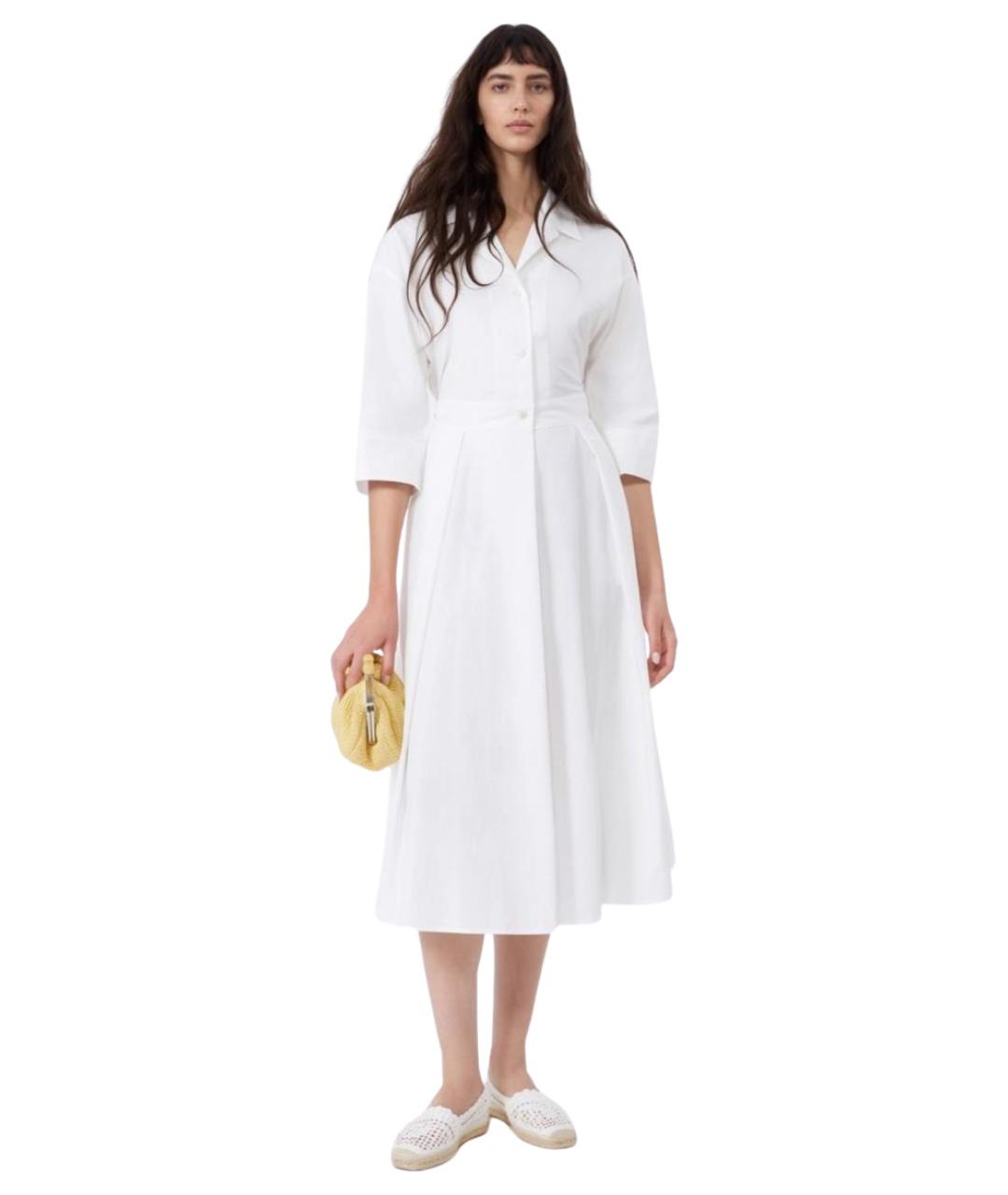 WEEKEND MAX MARA Белое хлопковое повседневное платье, фото 2