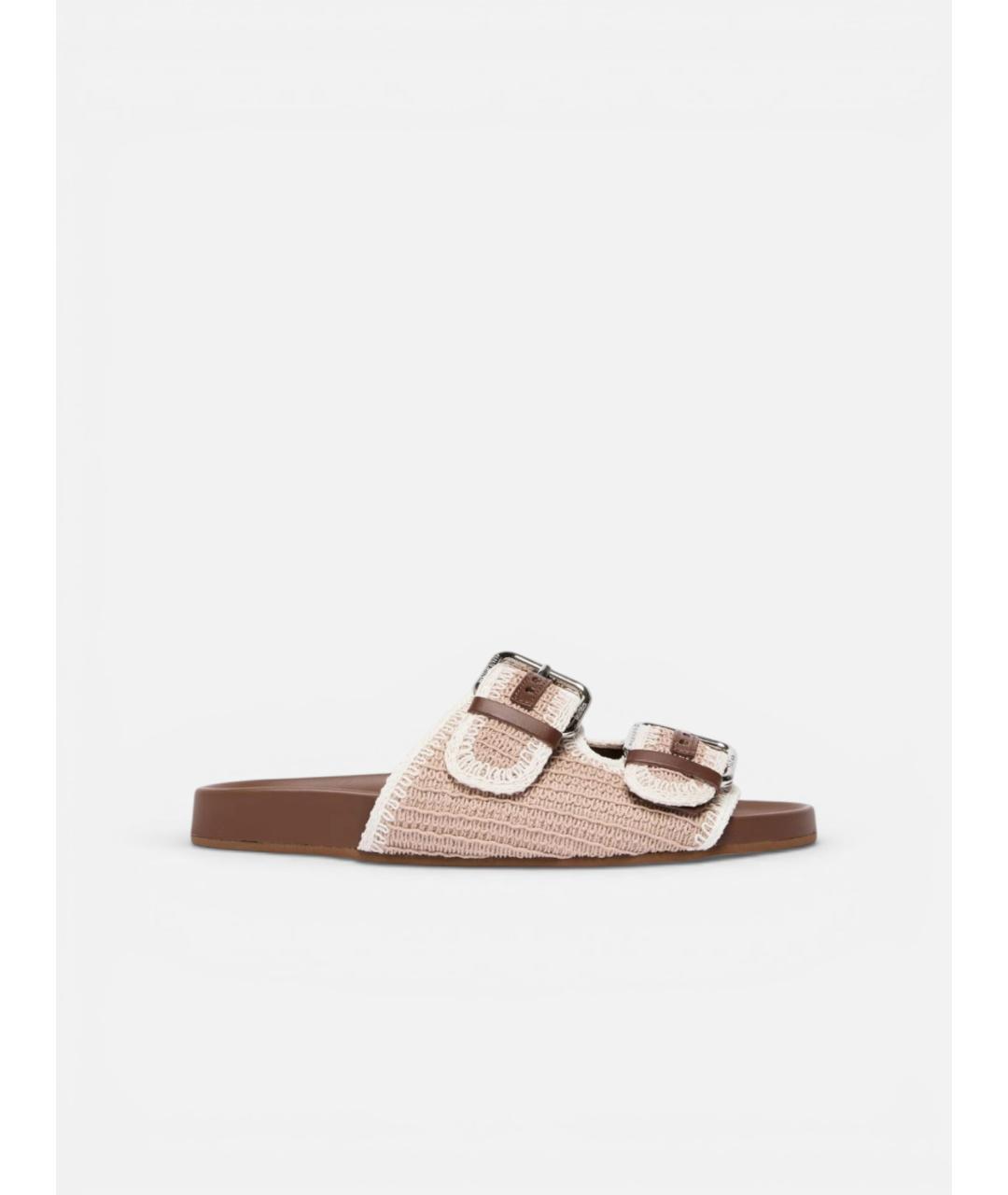 WEEKEND MAX MARA Бежевые шлепанцы, фото 6