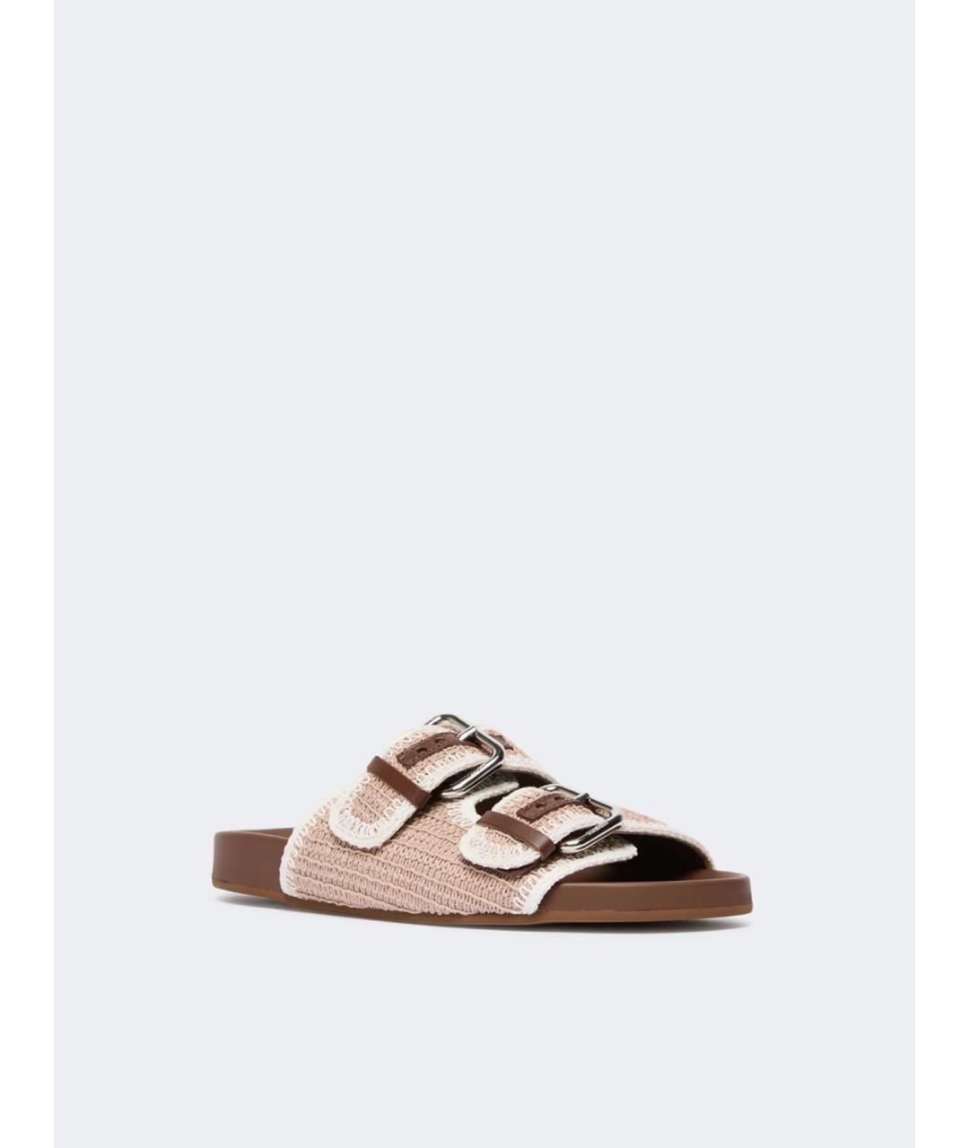 WEEKEND MAX MARA Бежевые шлепанцы, фото 4