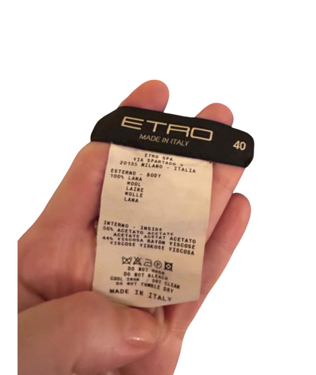 ETRO Мульти шерстяная юбка миди, фото 6