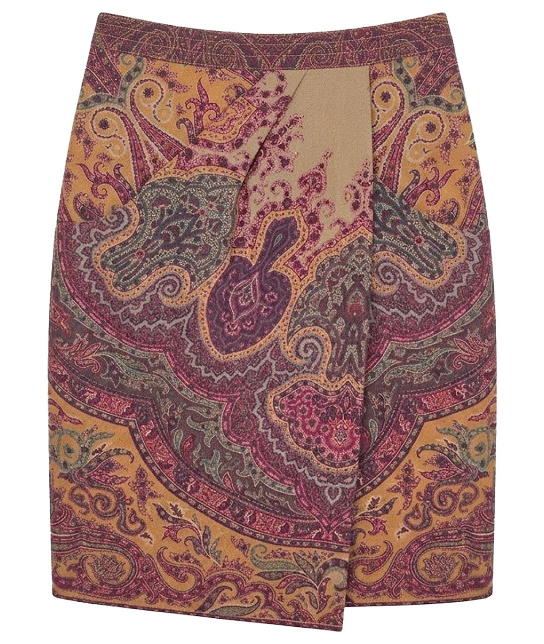 ETRO Мульти шерстяная юбка миди, фото 1