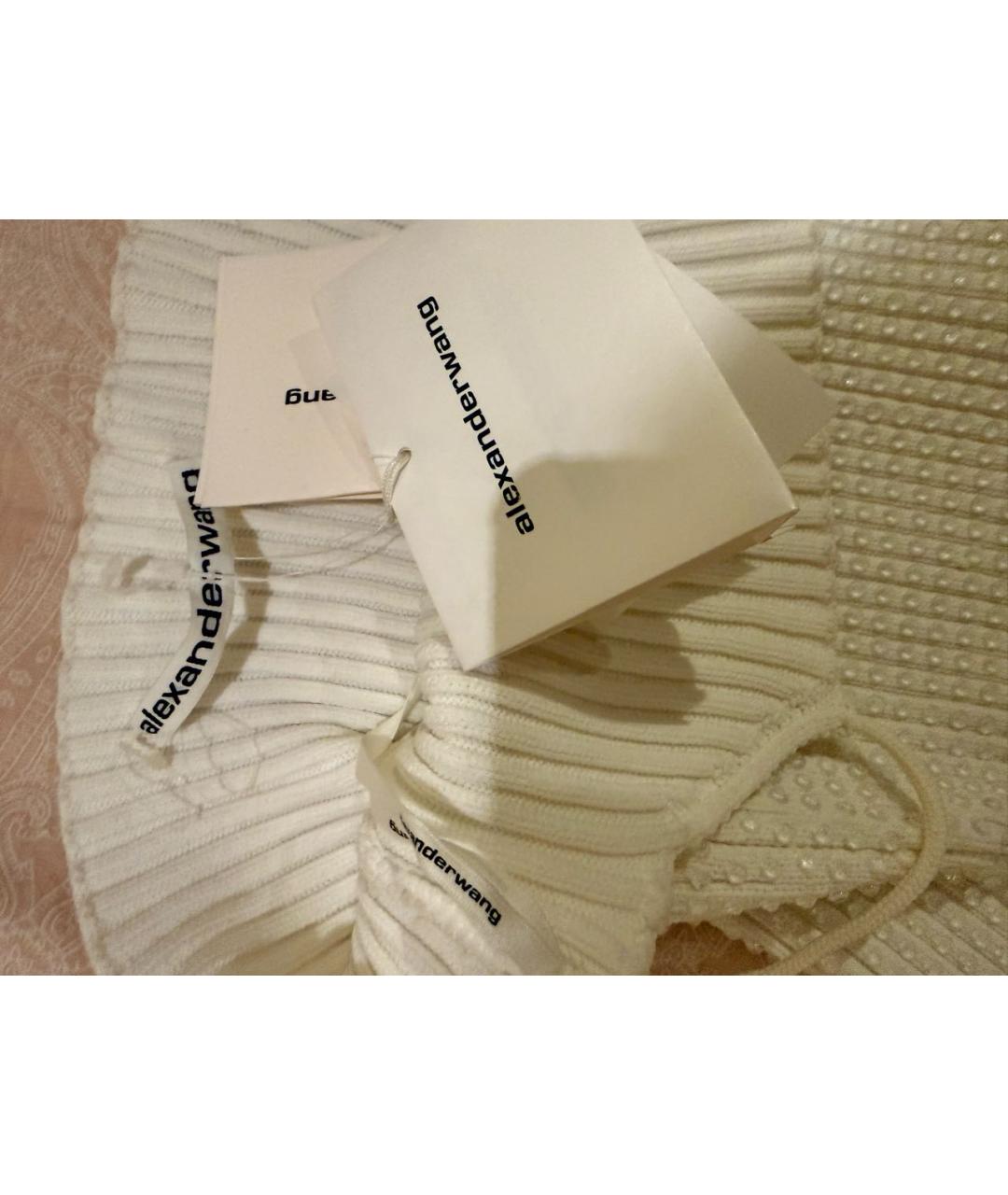 ALEXANDER WANG Белое полиамидовое коктейльное платье, фото 4