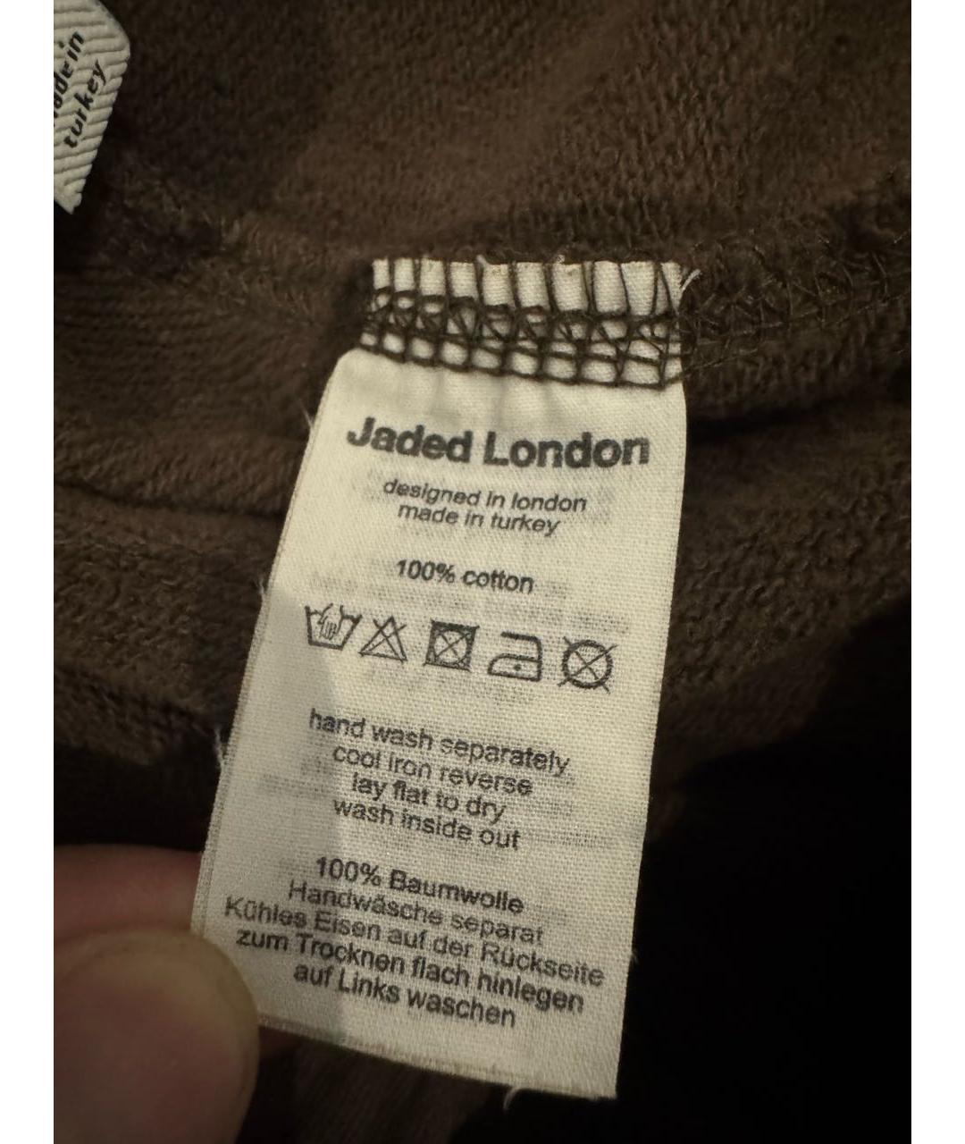 JADED LONDON Коричневые хлопковые повседневные брюки, фото 3