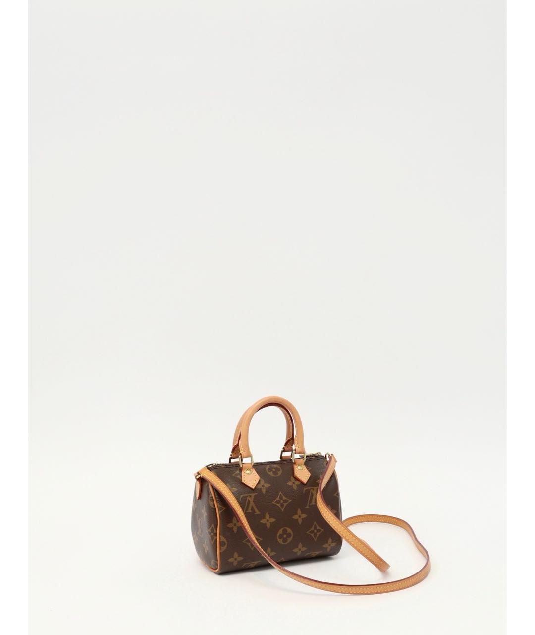 LOUIS VUITTON Коричневая кожаная сумка через плечо, фото 5