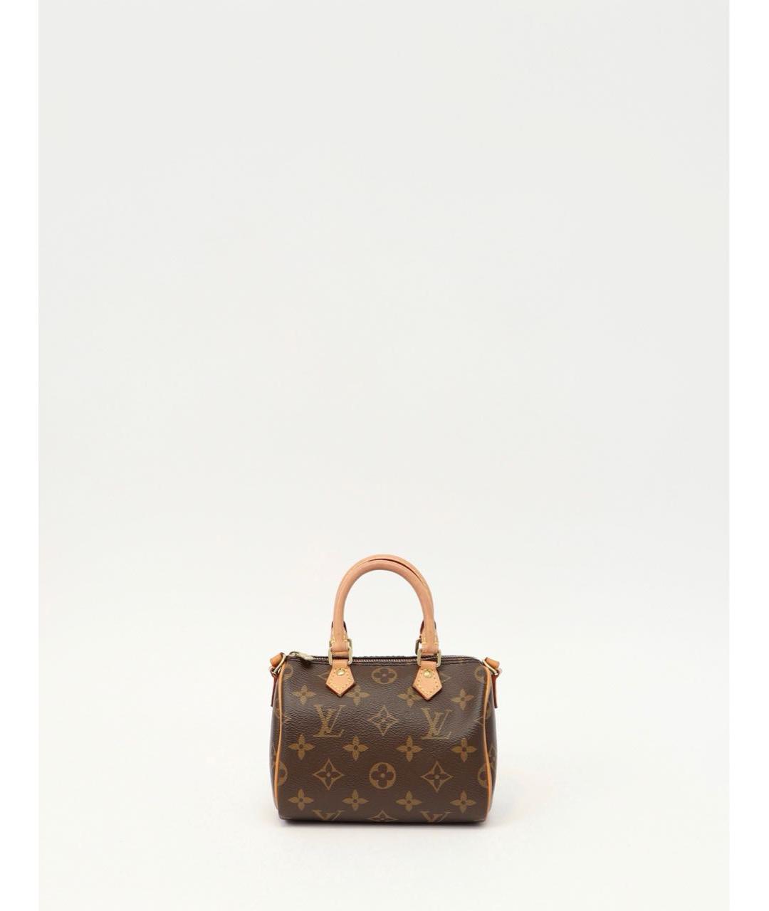 LOUIS VUITTON Коричневая кожаная сумка через плечо, фото 9