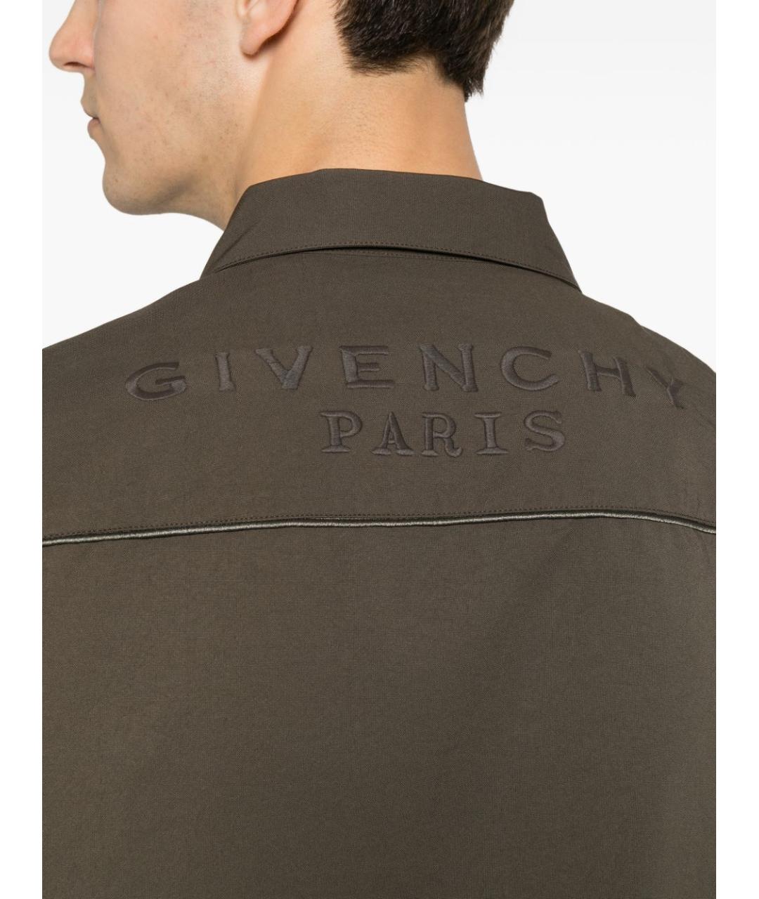 GIVENCHY Коричневая хлопко-полиэстеровая кэжуал рубашка, фото 3
