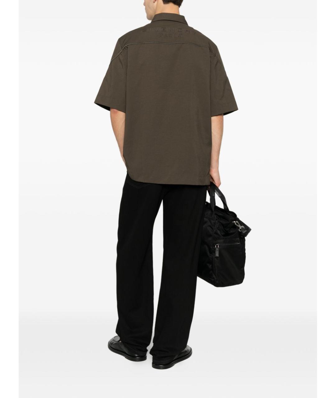 GIVENCHY Коричневая хлопко-полиэстеровая кэжуал рубашка, фото 5