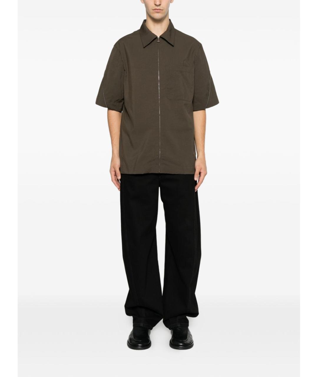 GIVENCHY Коричневая хлопко-полиэстеровая кэжуал рубашка, фото 4