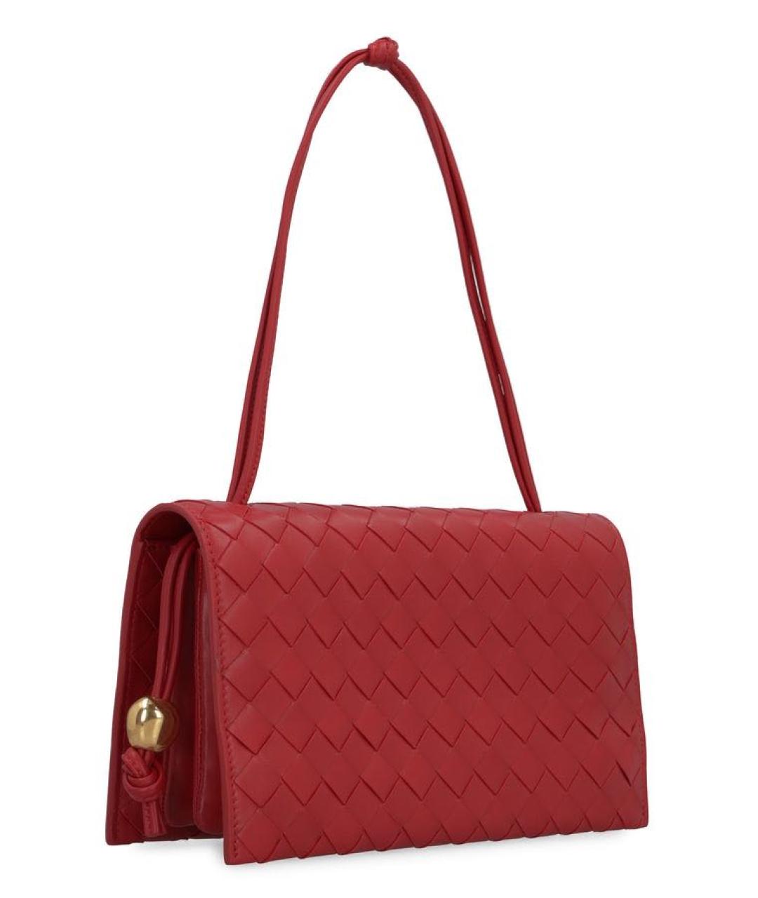 BOTTEGA VENETA Красная кожаная сумка с короткими ручками, фото 2