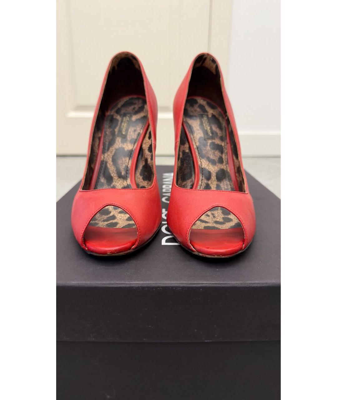 DOLCE&GABBANA Коралловые кожаные туфли, фото 4
