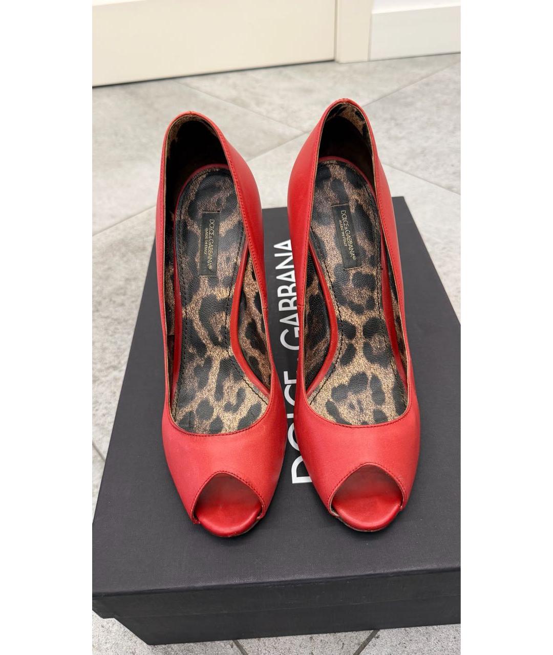 DOLCE&GABBANA Коралловые кожаные туфли, фото 3