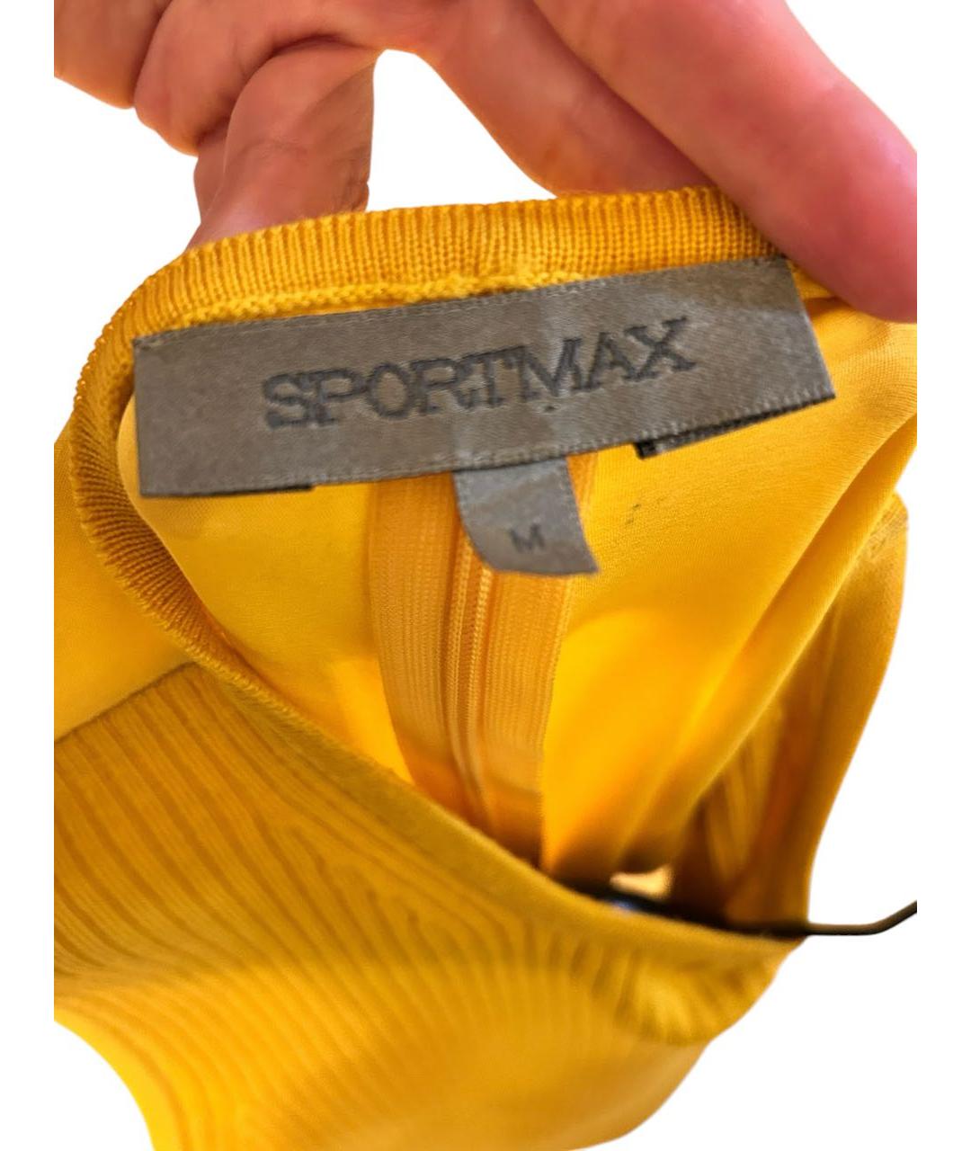 SPORTMAX Желтая шерстяная майка, фото 8