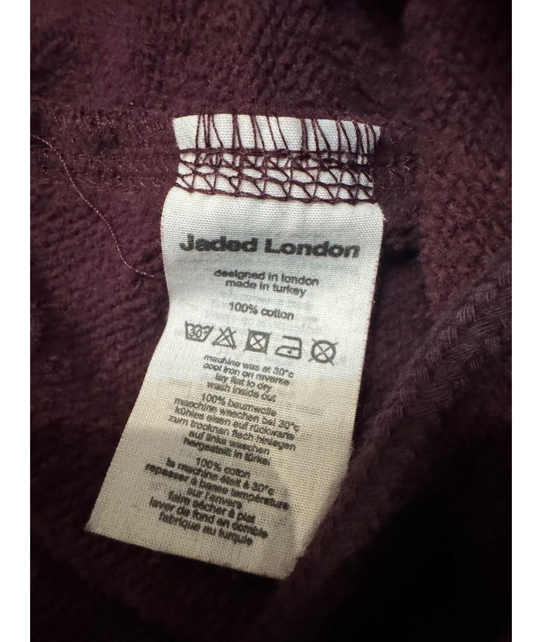 JADED LONDON Бордовые хлопковые повседневные брюки, фото 3
