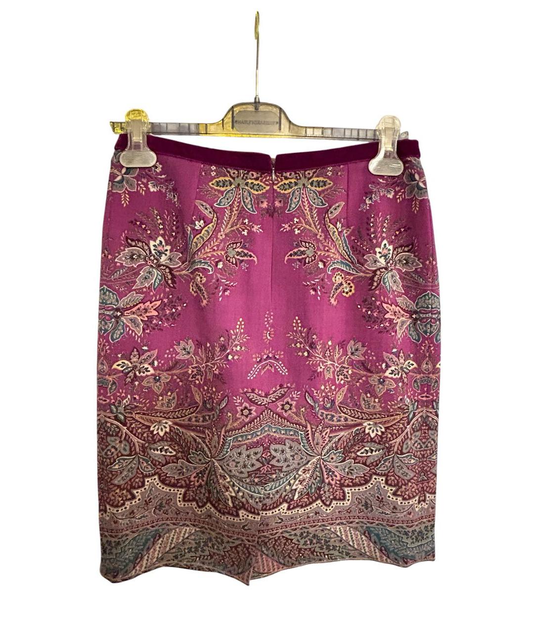 ETRO Мульти шерстяная юбка миди, фото 2