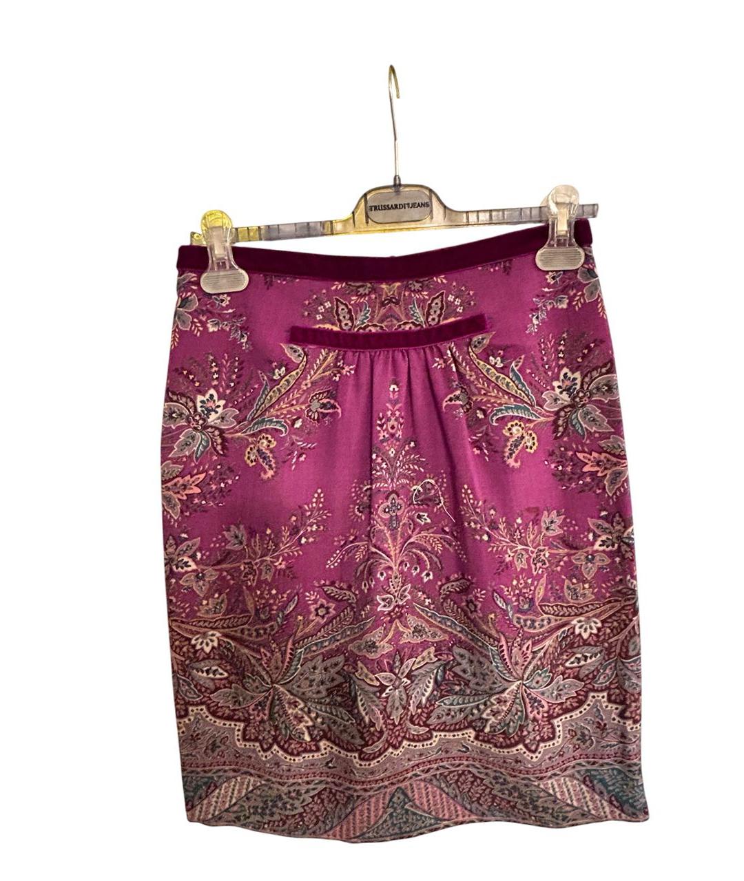 ETRO Мульти шерстяная юбка миди, фото 5