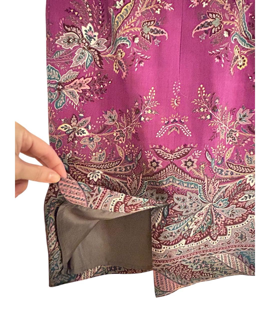ETRO Мульти шерстяная юбка миди, фото 3