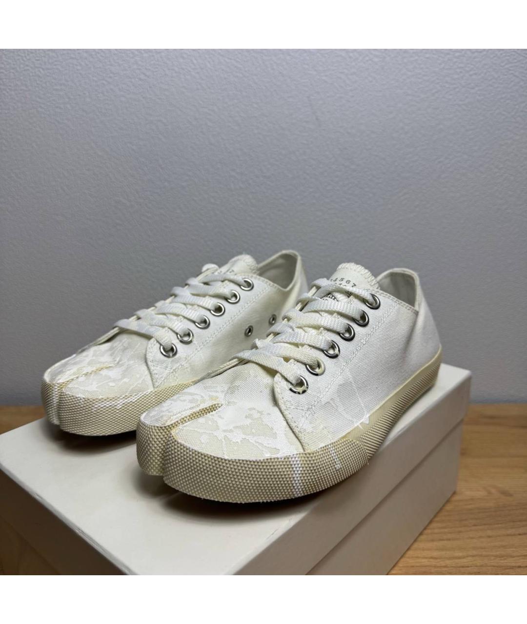 MAISON MARGIELA Белые текстильные кеды, фото 6
