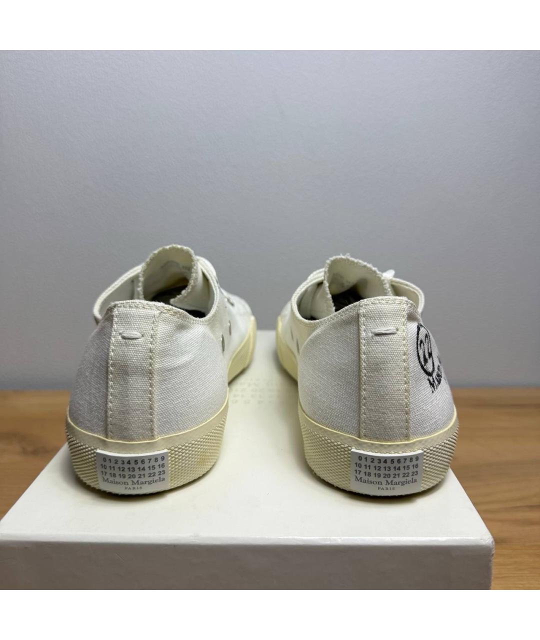 MAISON MARGIELA Белые текстильные кеды, фото 4
