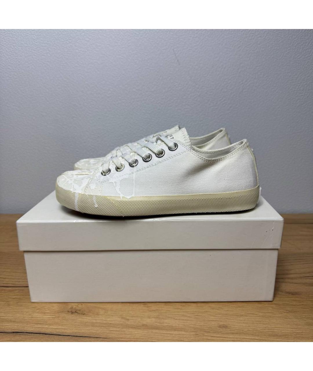 MAISON MARGIELA Белые текстильные кеды, фото 7