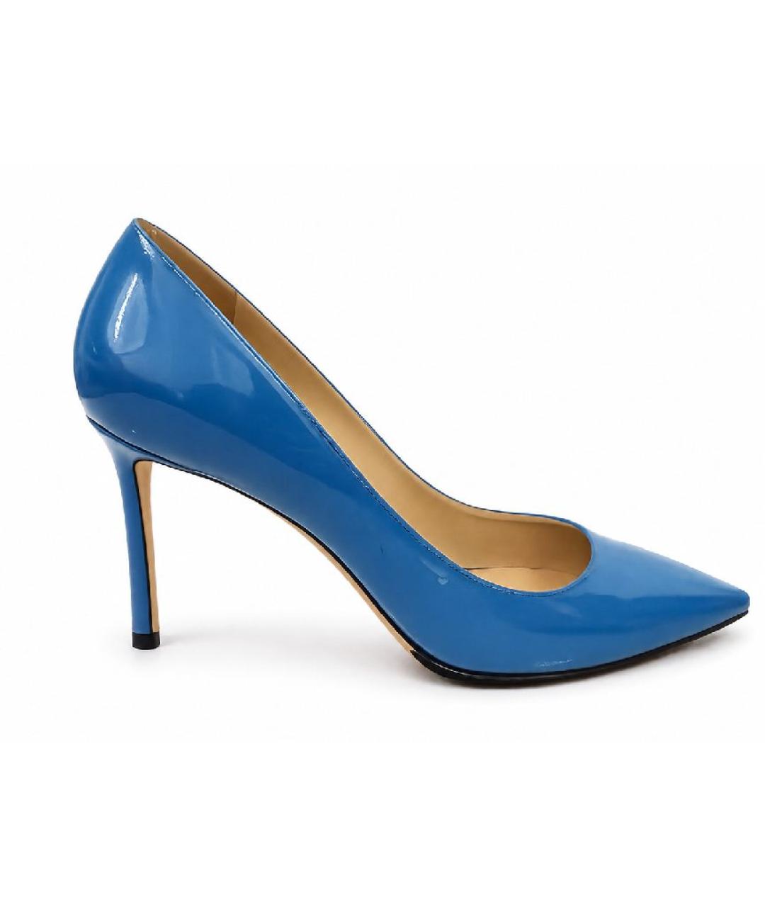 JIMMY CHOO Голубые туфли из лакированной кожи, фото 1