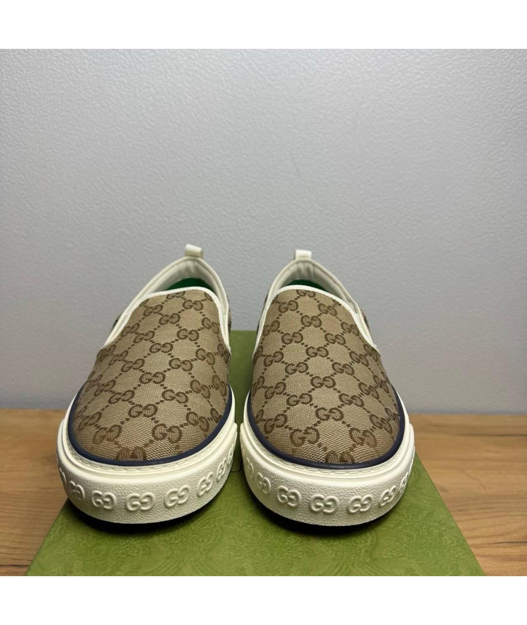 GUCCI Бежевые слипоны, фото 2