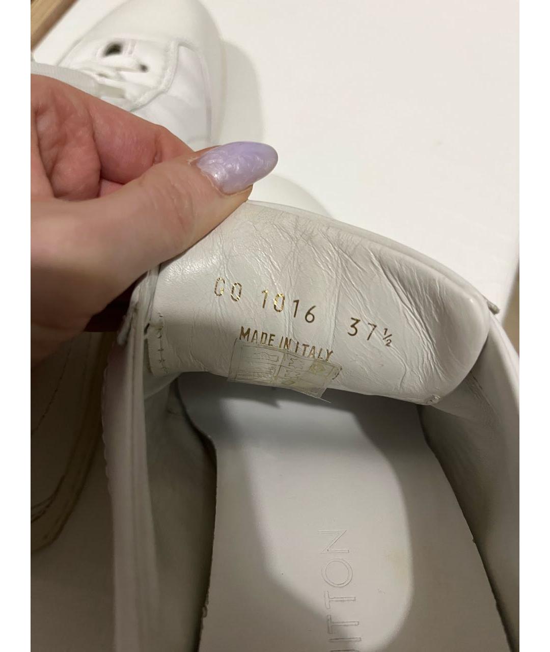 LOUIS VUITTON Белые кожаные кеды, фото 6