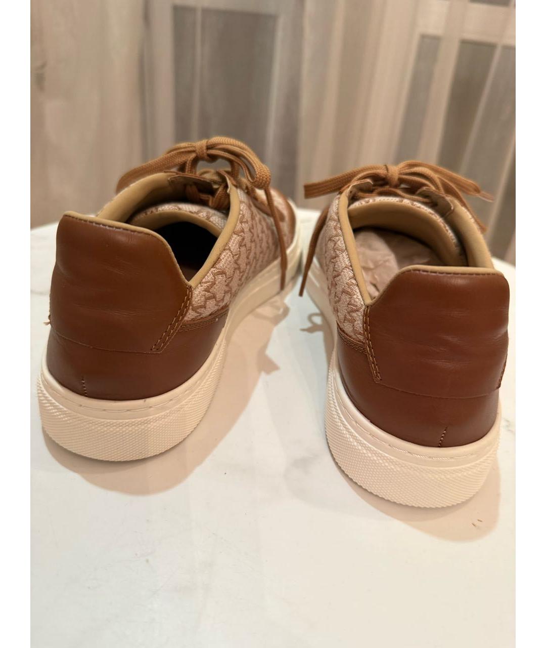 WEEKEND MAX MARA Коричневые текстильные кеды, фото 4