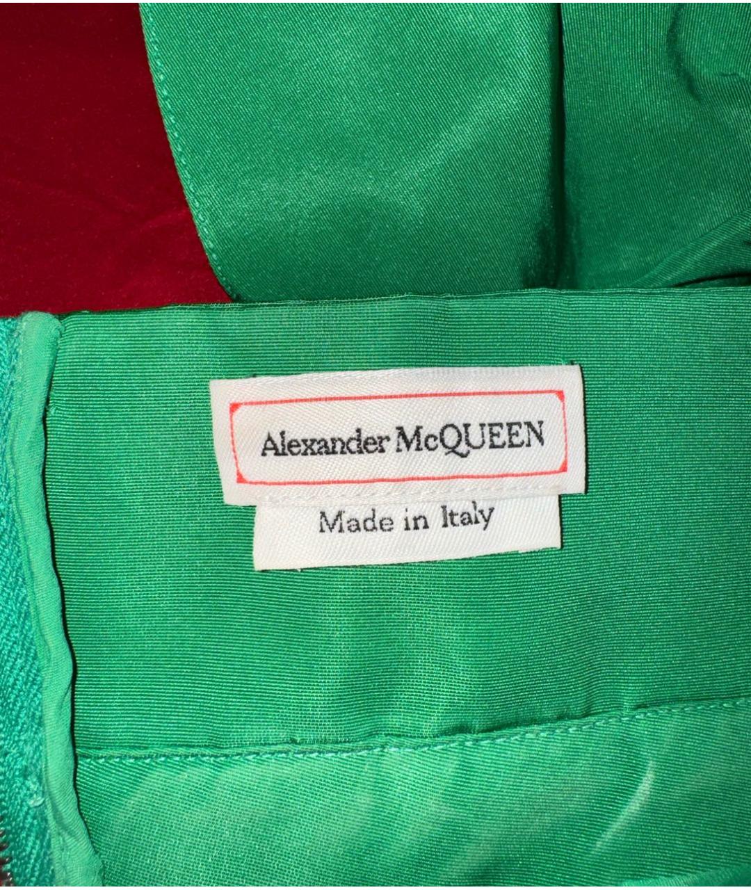 ALEXANDER MCQUEEN Зеленый хлопковый корсет, фото 3